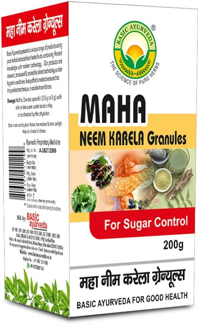 Basic Ayurveda Maha Neem Karela Granules 200g