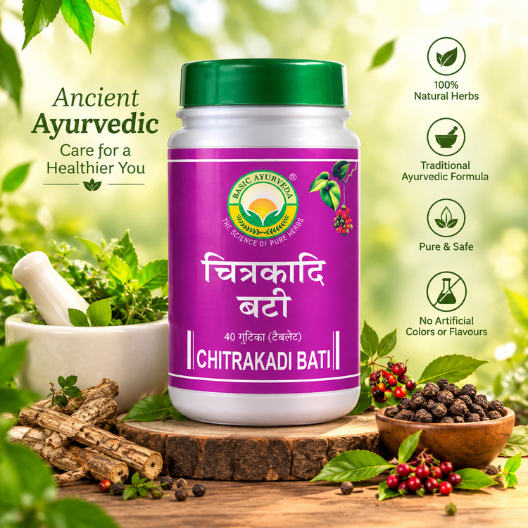 Basic Ayurveda Chitrakadi Bati 40 Tablet
