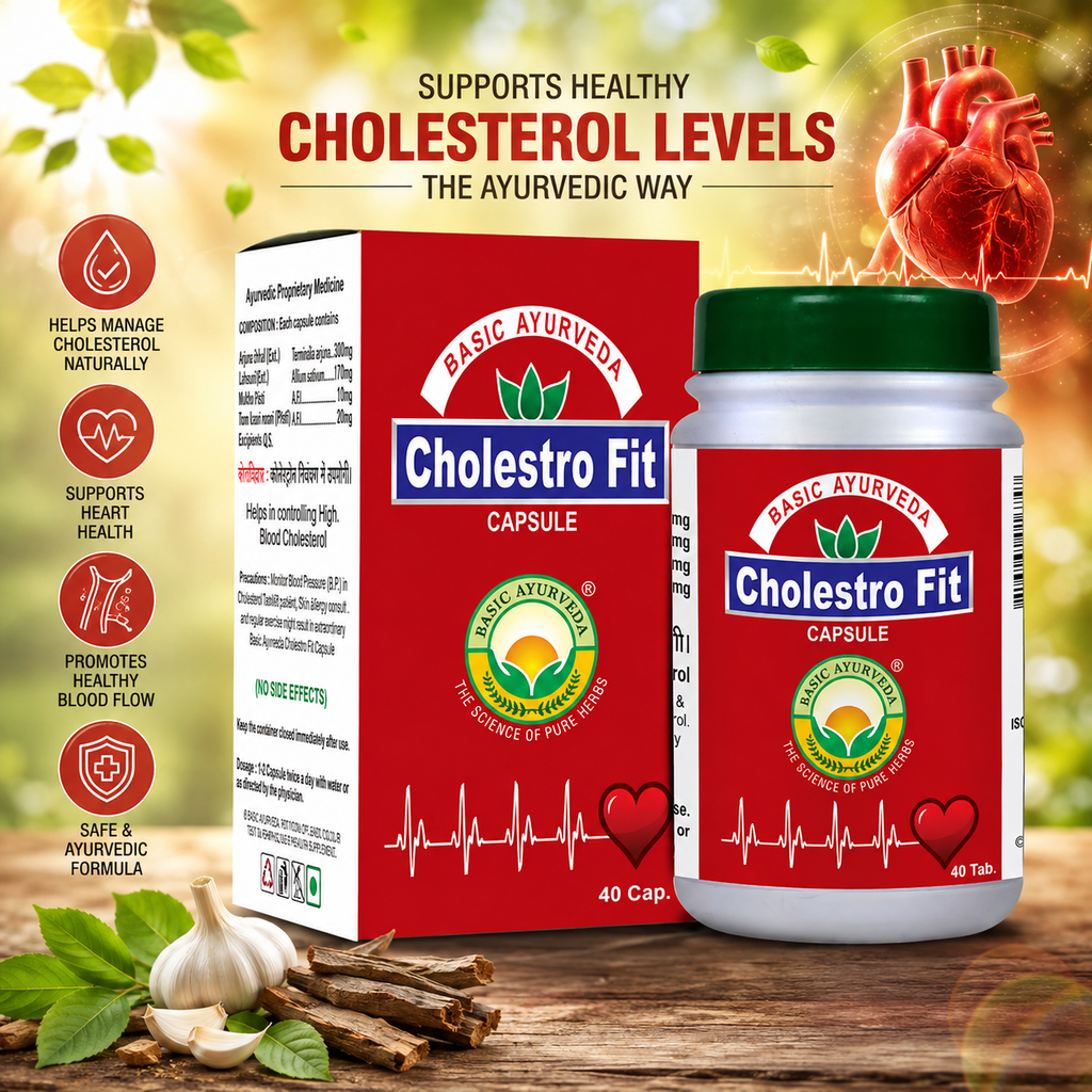Basic Ayurveda Cholestro Fit 40 Capsule