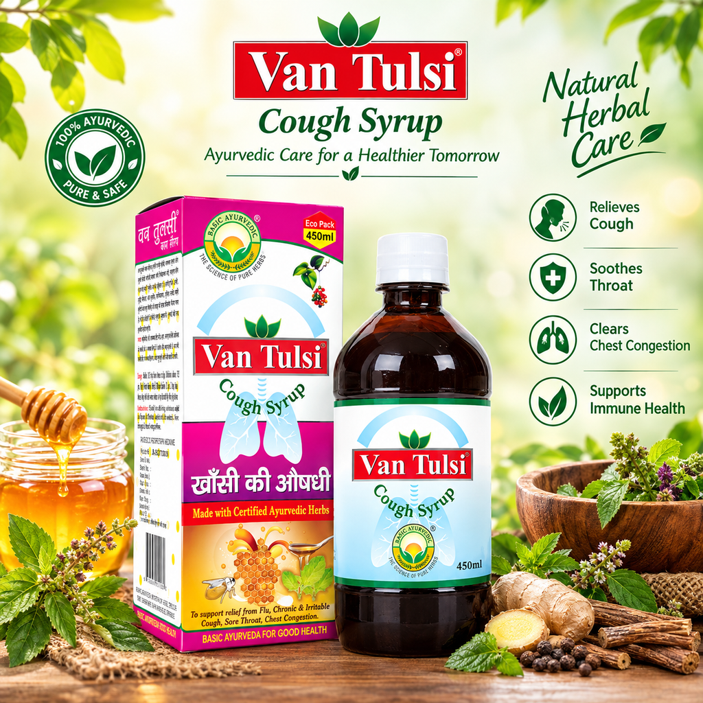 Basic Ayurveda Van Tulsi Cough Syrup