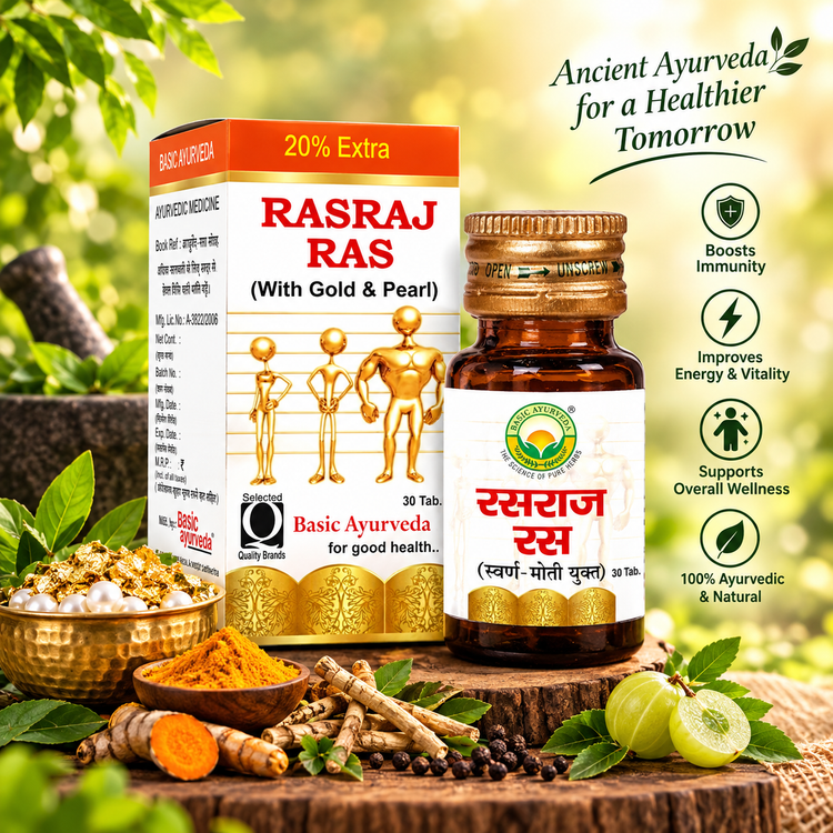 Basic Ayurveda Ras raj Ras with Gold & Pearl