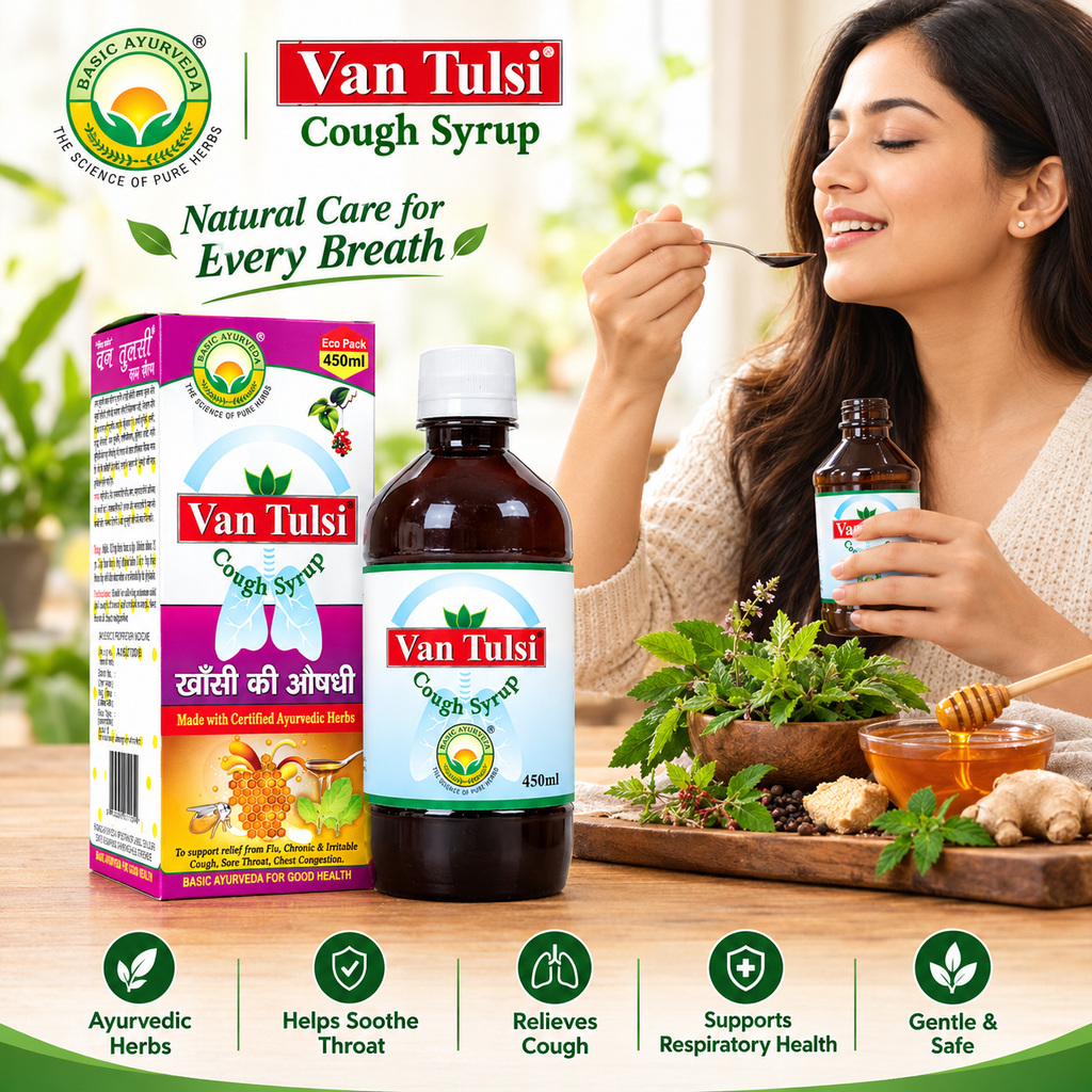 Basic Ayurveda Van Tulsi Cough Syrup