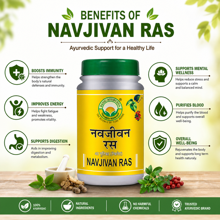 Basic Ayurveda Nav Jivan Ras 40 Tablet
