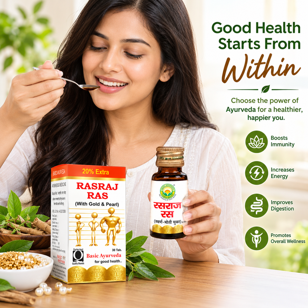 Basic Ayurveda Ras raj Ras with Gold & Pearl
