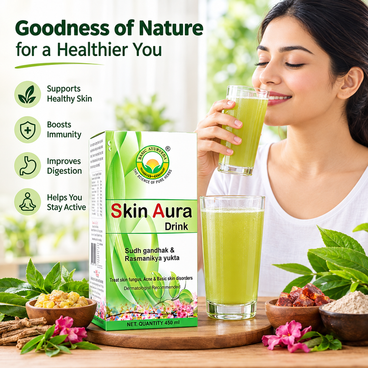 Basic Ayurveda Skin Aura Drink Sudh Gandhak & Rasmanikya Yukta