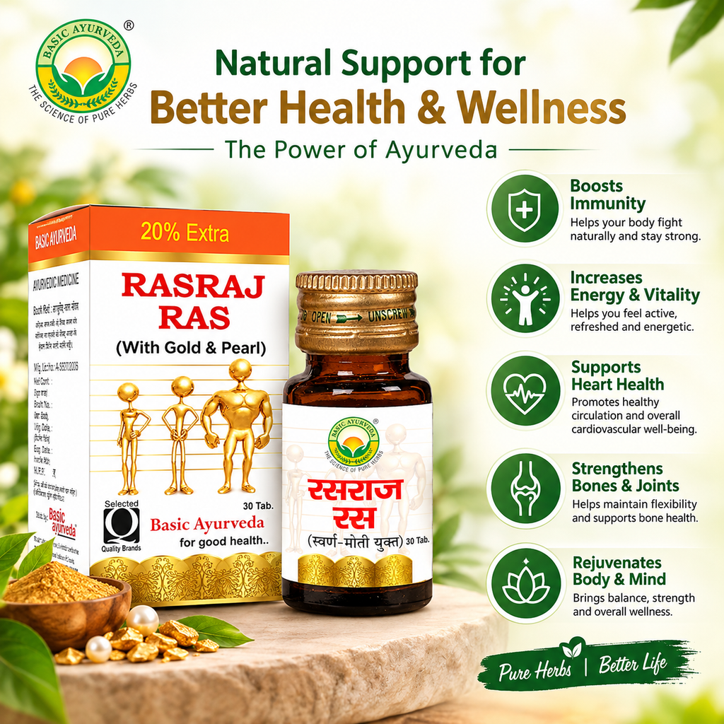 Basic Ayurveda Ras raj Ras with Gold & Pearl
