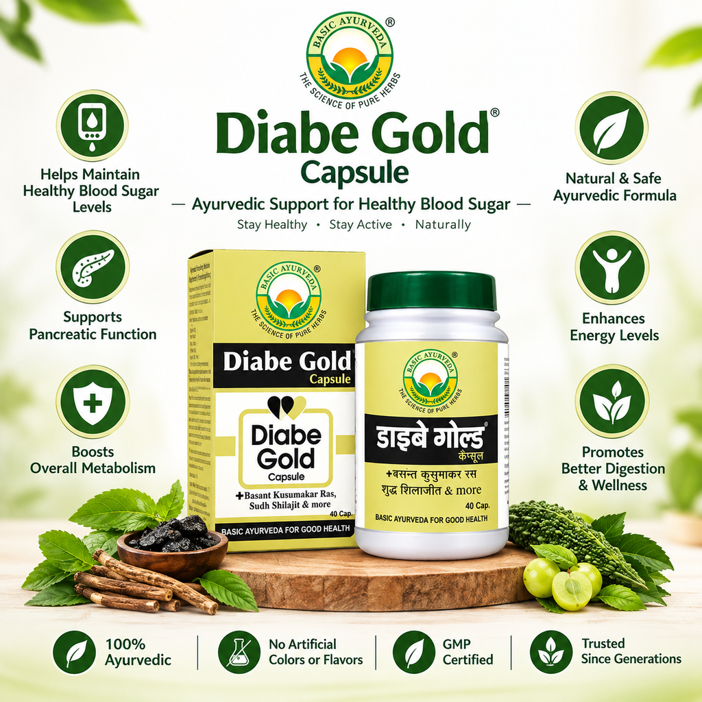 Basic Ayurveda Diabe Gold 40 Capsule