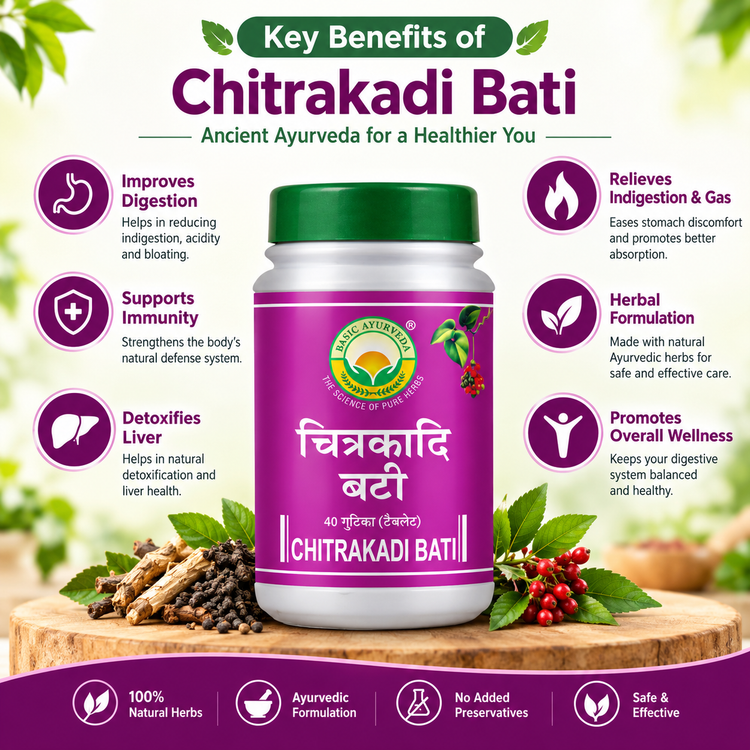 Basic Ayurveda Chitrakadi Bati 40 Tablet