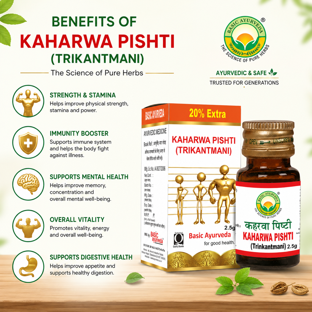 Basic Ayurveda Kaharwa Pishti (Trikantmani) 2.5 Gram