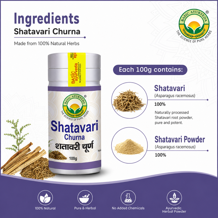 Basic Ayurveda Shatavari Churna 100 Gram