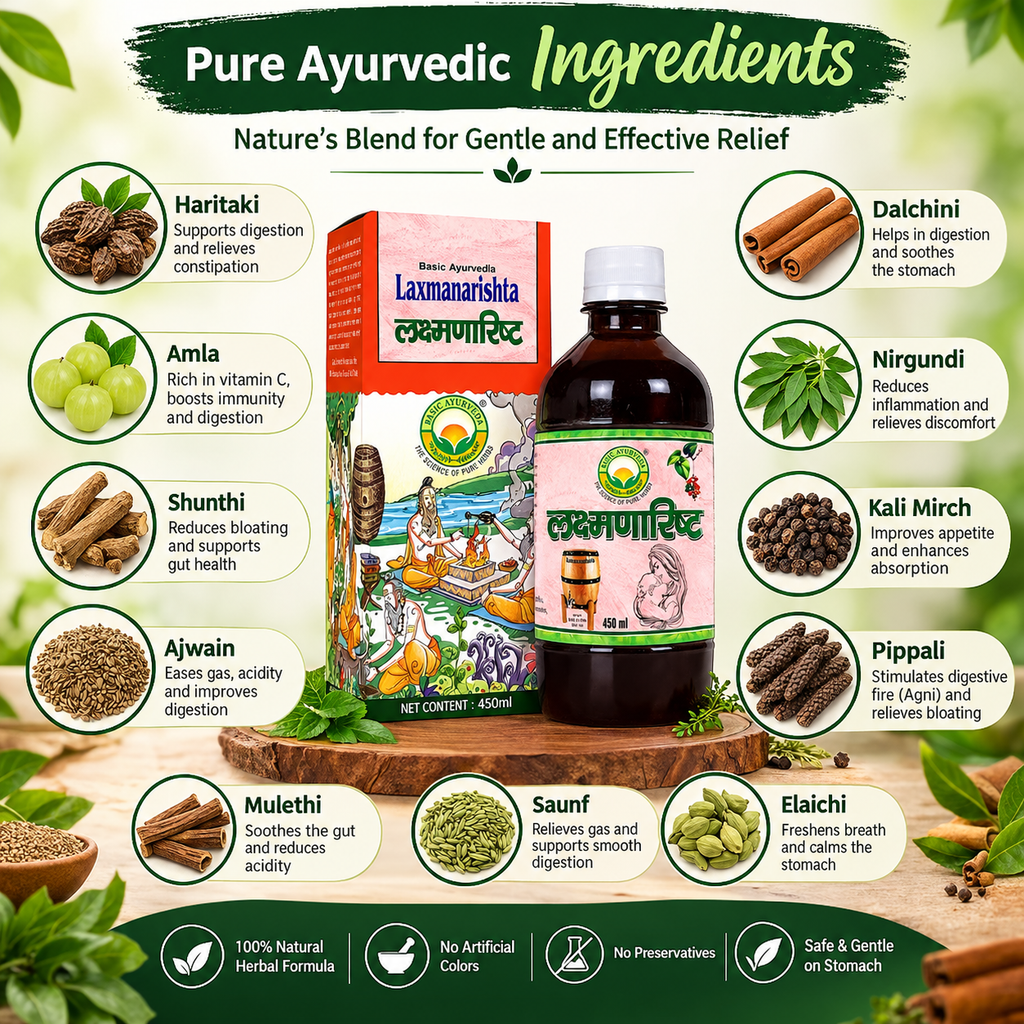 Basic Ayurveda Laxmanarishta 450Ml