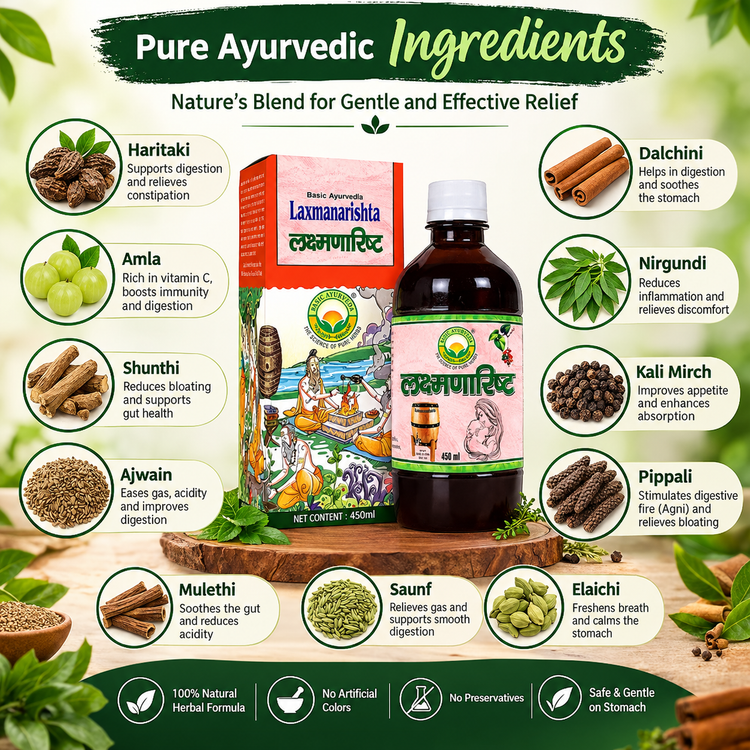 Basic Ayurveda Laxmanarishta 450Ml