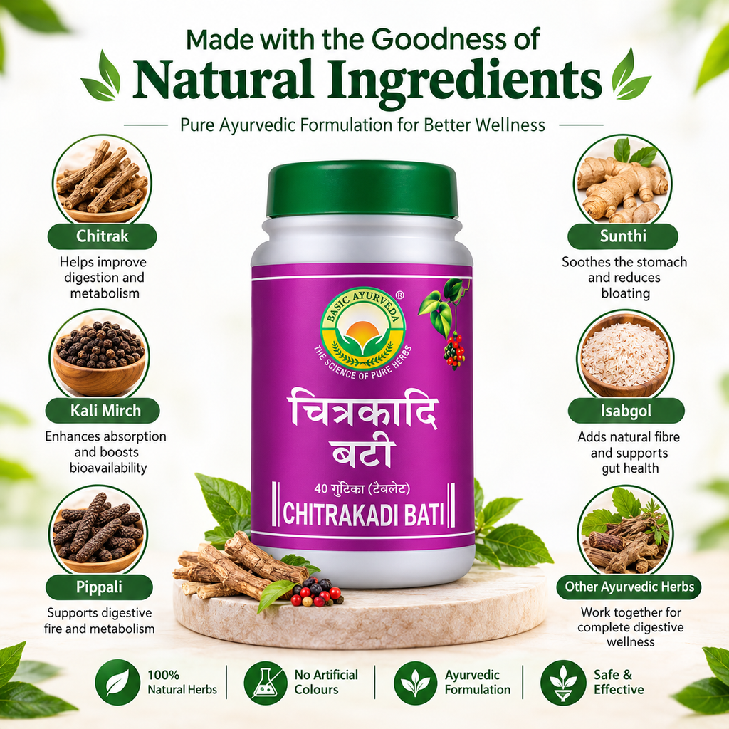 Basic Ayurveda Chitrakadi Bati 40 Tablet