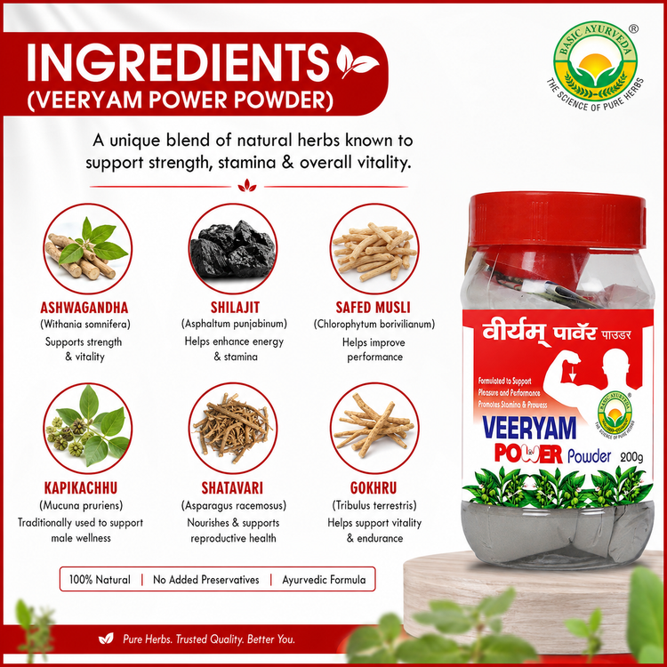 Basic Ayurveda Veeryam Power Powder 200 Gram