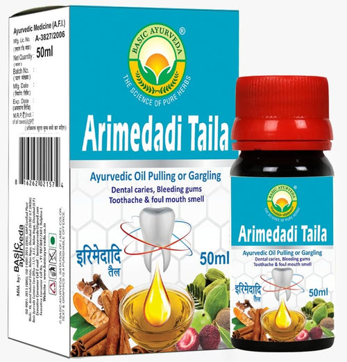 Basic Ayurveda Arimedadi Taila 50ml – Ayurvedic Oil for Oil Pulling & Gargling | Herbal Oral Care Oil | Traditional Ayurvedic Preparation