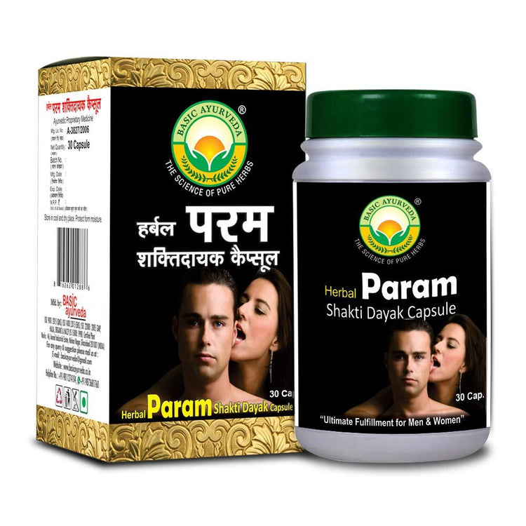Basic Ayurveda Herbal Param Shaktidayak 30 Capsules | Ayurvedic Herbal Blend for General Wellness and Vitality Support