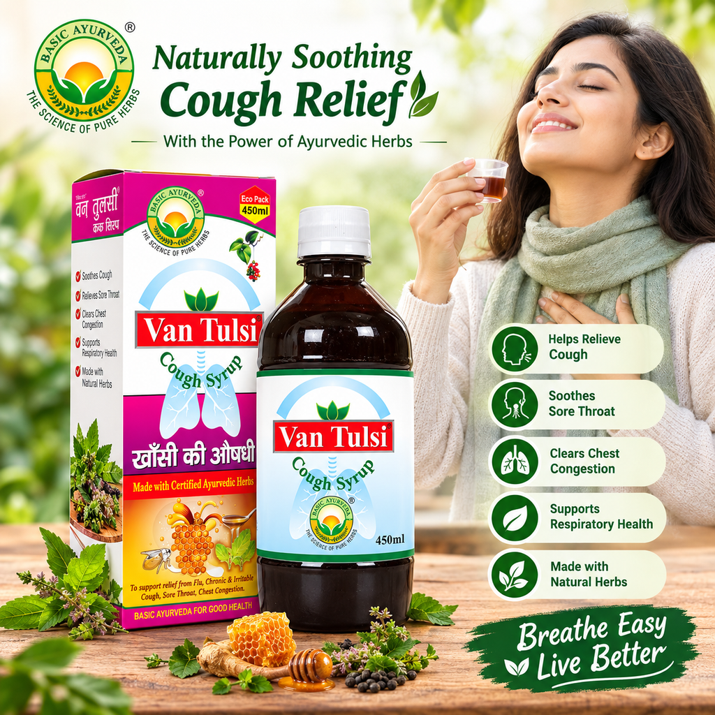 Basic Ayurveda Van Tulsi Cough Syrup