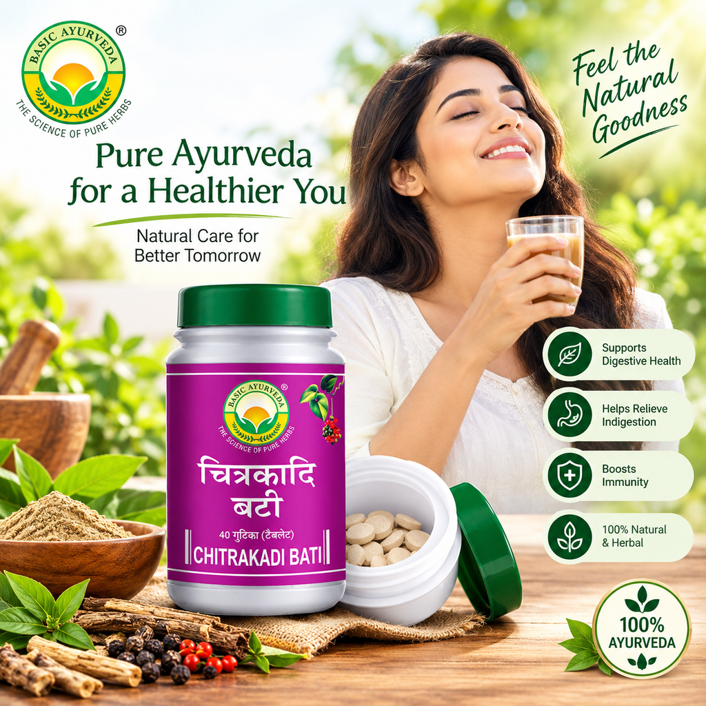 Basic Ayurveda Chitrakadi Bati 40 Tablet