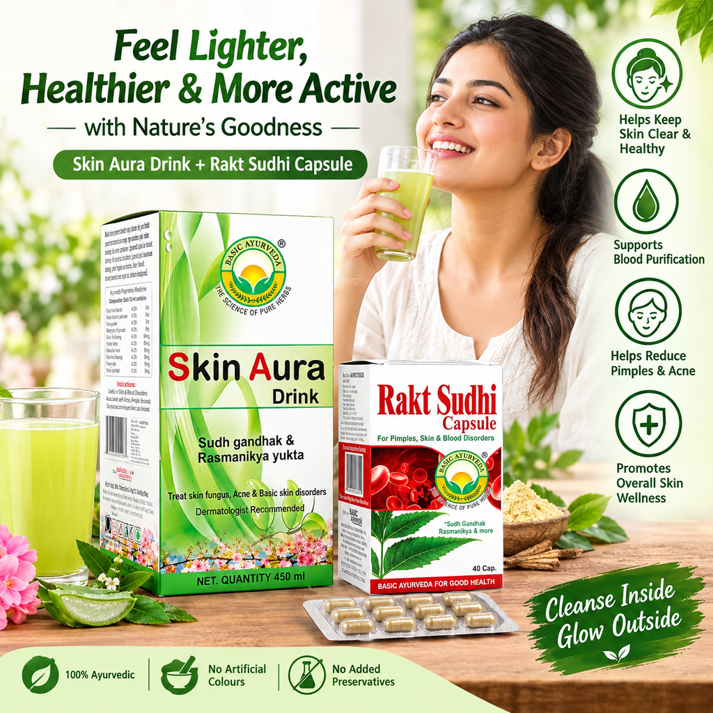 Basic Ayurveda Skin Aura Drink Sudh Gandhak & Rasmanikya Yukta