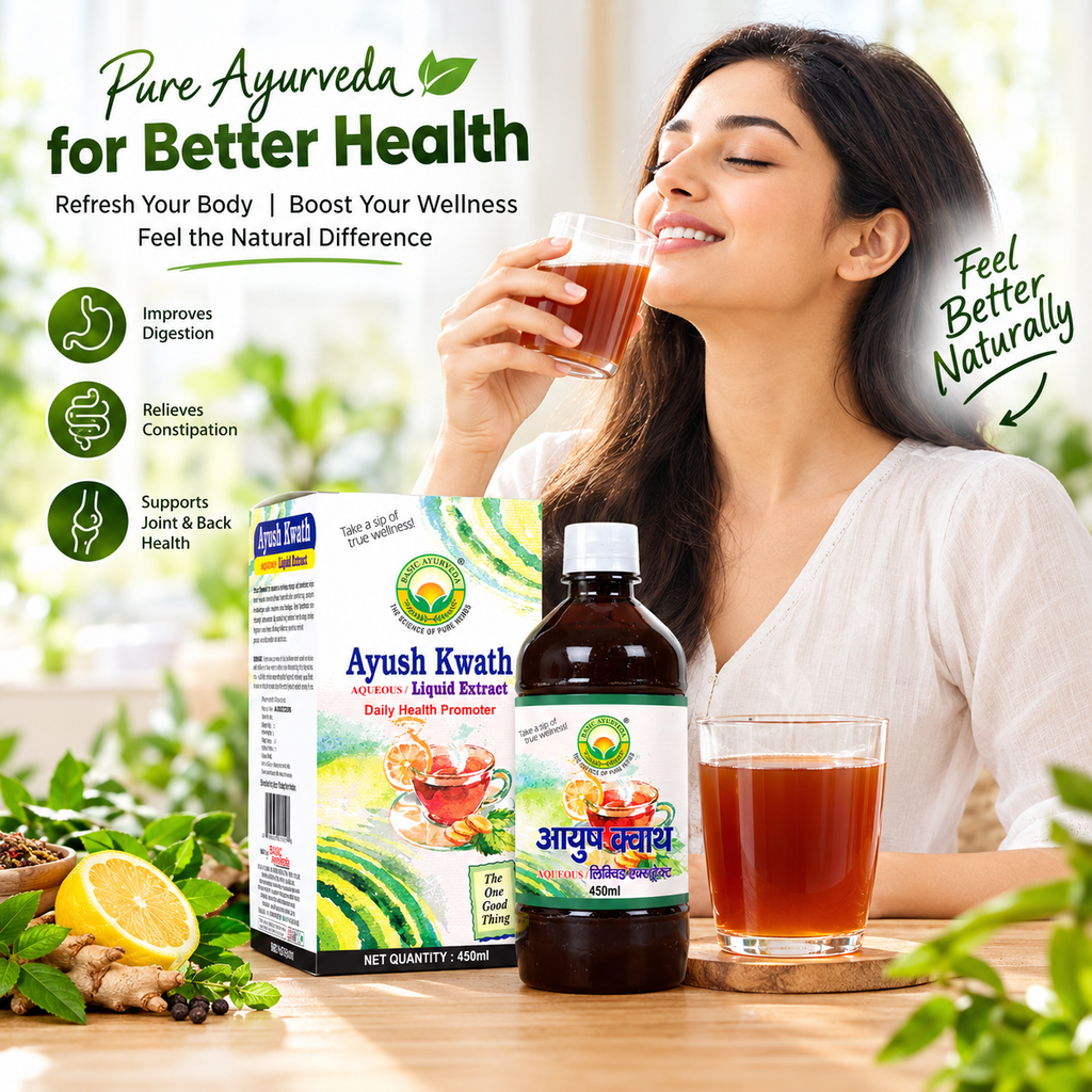 Basic Ayurveda Ayush Kwath Liquid Extract 450Ml