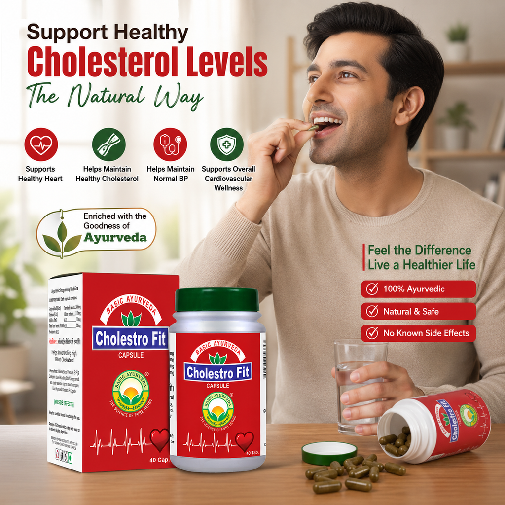 Basic Ayurveda Cholestro Fit 40 Capsule