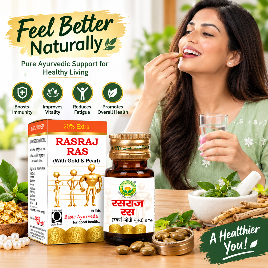 Basic Ayurveda Ras raj Ras with Gold & Pearl