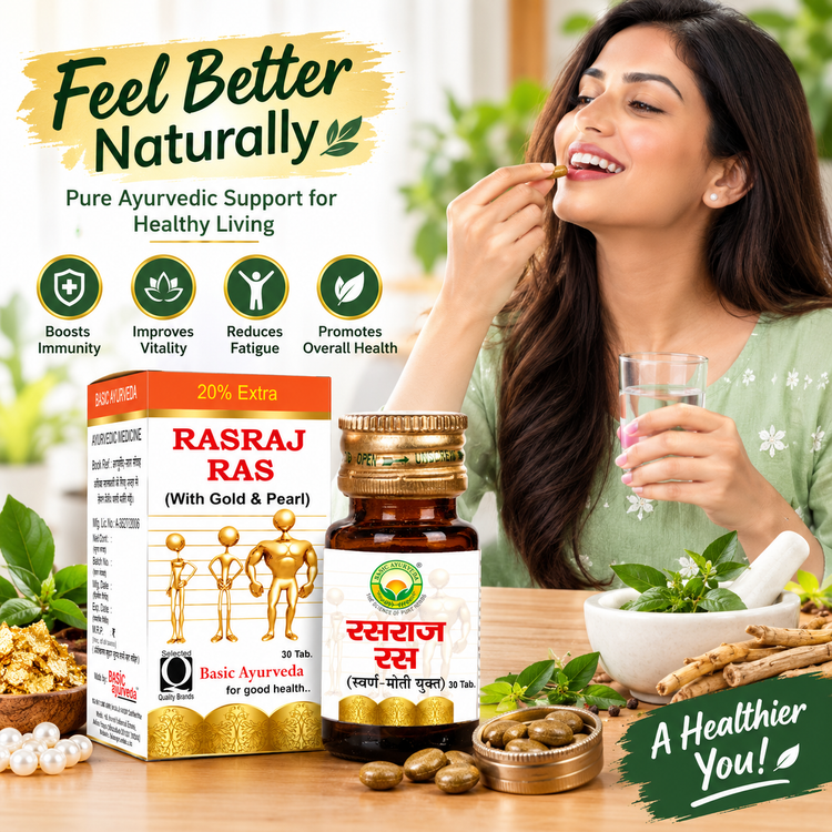 Basic Ayurveda Ras raj Ras with Gold & Pearl