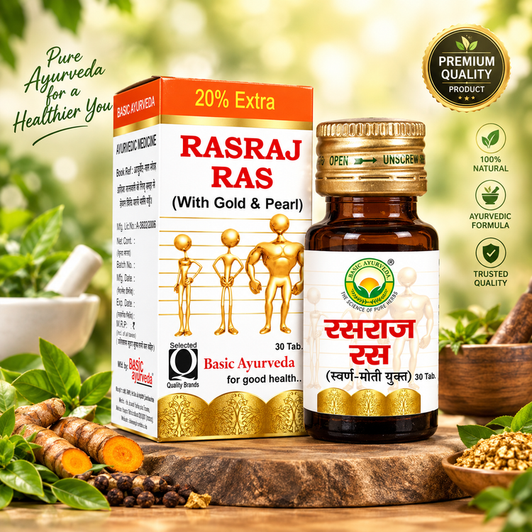 Basic Ayurveda Ras raj Ras with Gold & Pearl