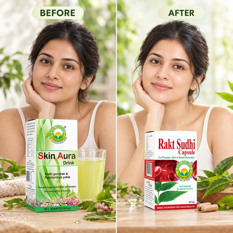 Basic Ayurveda Skin Aura Drink Sudh Gandhak & Rasmanikya Yukta