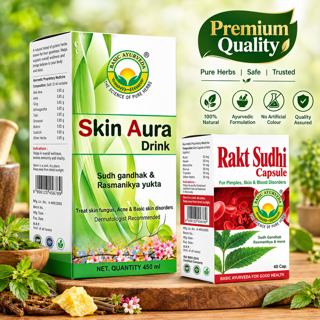 Basic Ayurveda Skin Aura Drink Sudh Gandhak & Rasmanikya Yukta