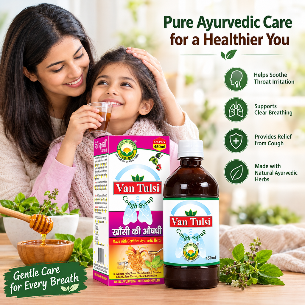 Basic Ayurveda Van Tulsi Cough Syrup