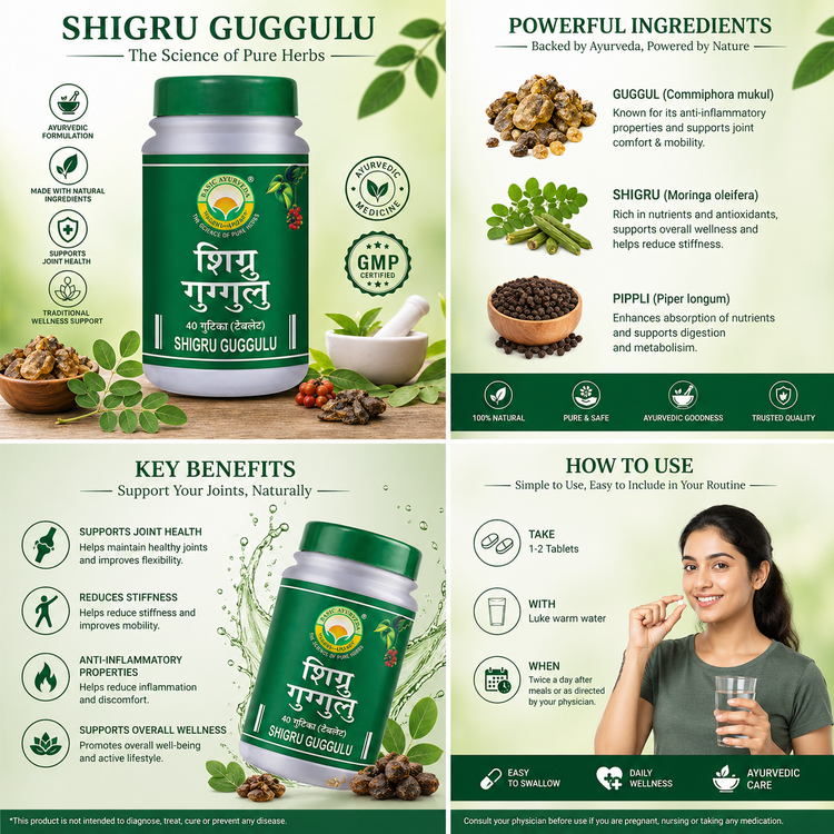 Basic Ayurveda Shigru Guggulu  40 Tablet
