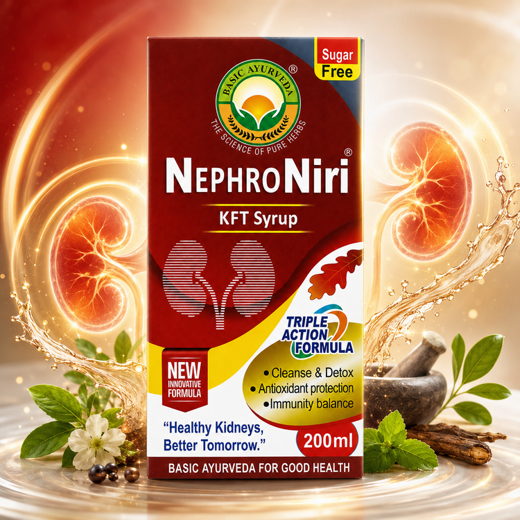 NEPHRO Niri KFT Syrup 200ml | Ayurvedic Kidney Support Formulation | Supports Kidney & Urinary Tract Health | Helps Maintain Natural Detox & Fluid Balance | Antioxidant Support | Sugar Free Herbal Syrup | Traditional Ayurvedic Wellness