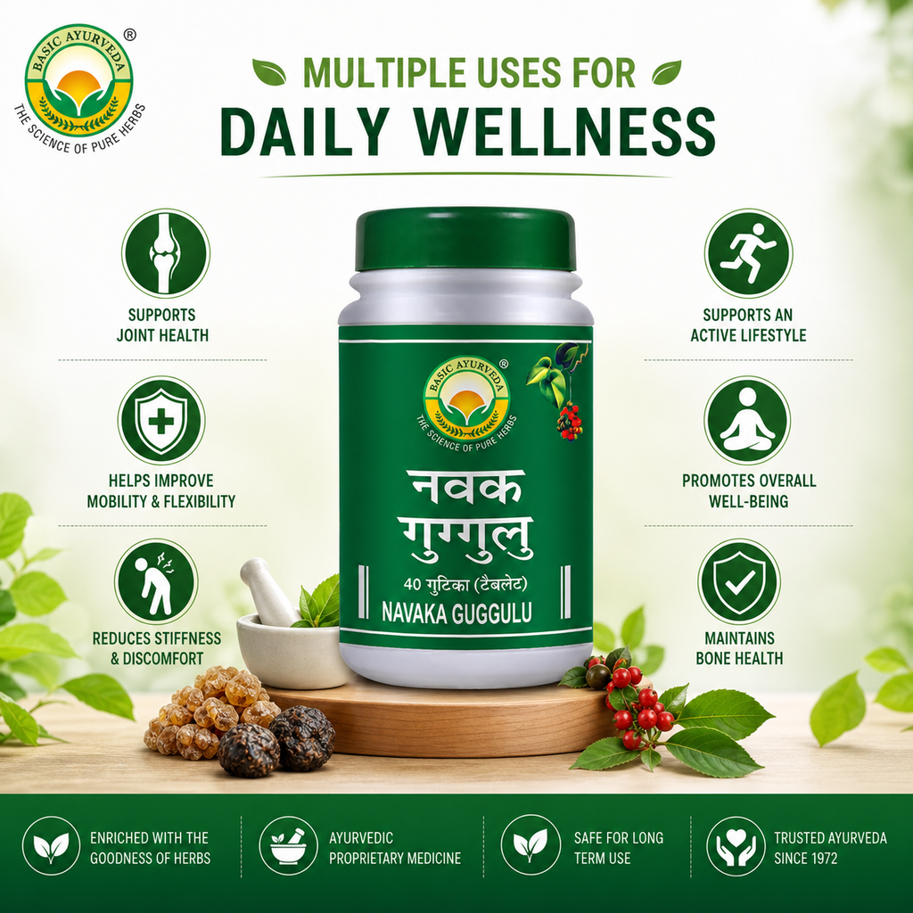 Basic Ayurveda Navaka Guggulu 40 Tablet