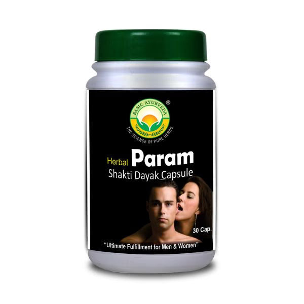 Basic Ayurveda Herbal Param Shaktidayak 30 Capsules | Ayurvedic Herbal Blend for General Wellness and Vitality Support