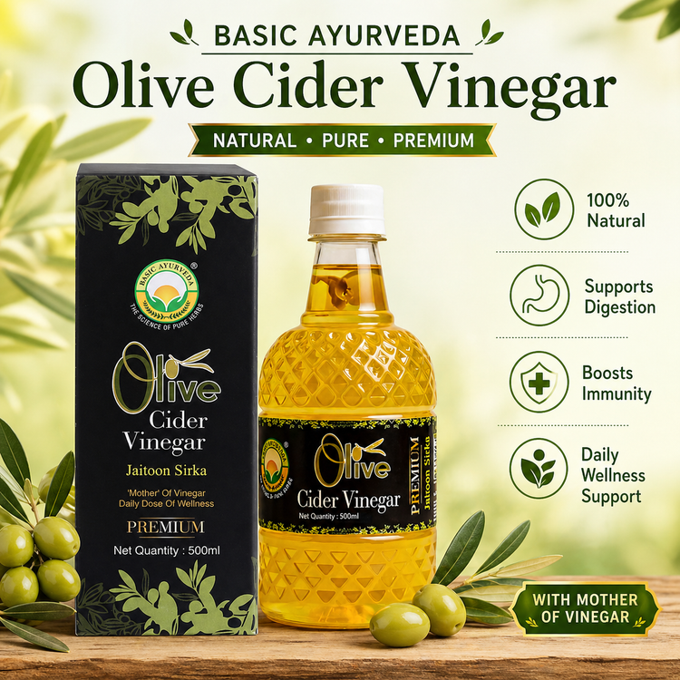 Basic Ayurveda Olive Cider Vinegar Premium (Jaitun Ka Sirka) Vinegar