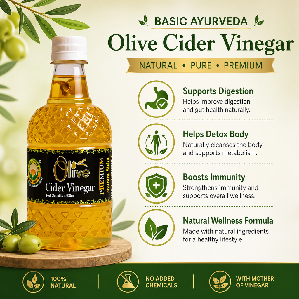 Basic Ayurveda Olive Cider Vinegar Premium (Jaitun Ka Sirka) Vinegar