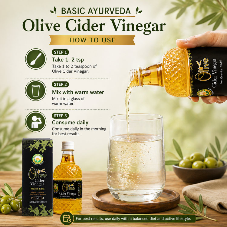 Basic Ayurveda Olive Cider Vinegar Premium (Jaitun Ka Sirka) Vinegar