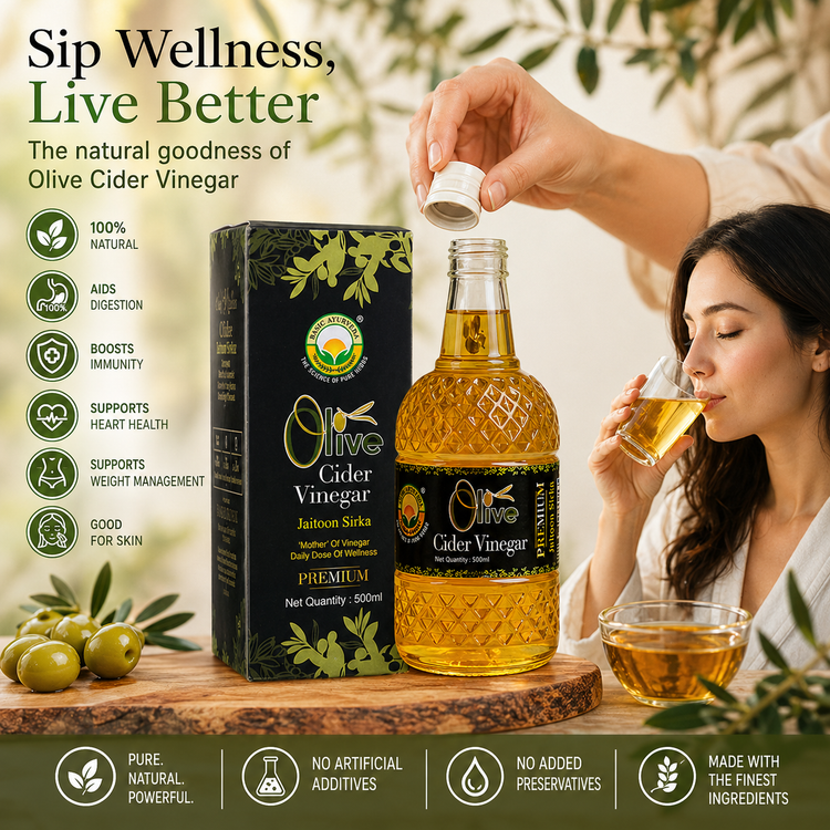 Basic Ayurveda Olive Cider Vinegar Premium (Jaitun Ka Sirka) Vinegar