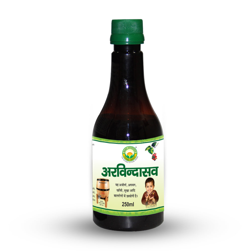 Basic Ayurveda Aravindasava 450ml | Digestive Problems | Improve Strength & Immunity | Useful in Cold & Cough | Appetite and Increases physical strength | Improves milestones in children.