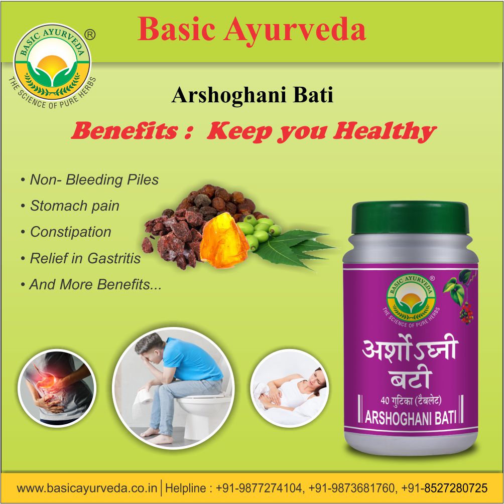 Basic Ayurveda Arshoghani Bati 40 Tablet