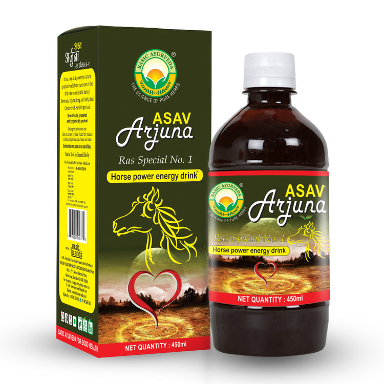 Basic Ayurveda Asav Arjuna Ras Special No.1 Energy Drink 450 Ml