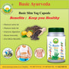 Basic Ayurveda Basic Slim Yog Capsule (60 Capsules) | Reduce extra fat and belly fat | Helpful in obesity and improves digestion | Helpful in oedema and boosts immunity | Helps to reduce weight naturally.