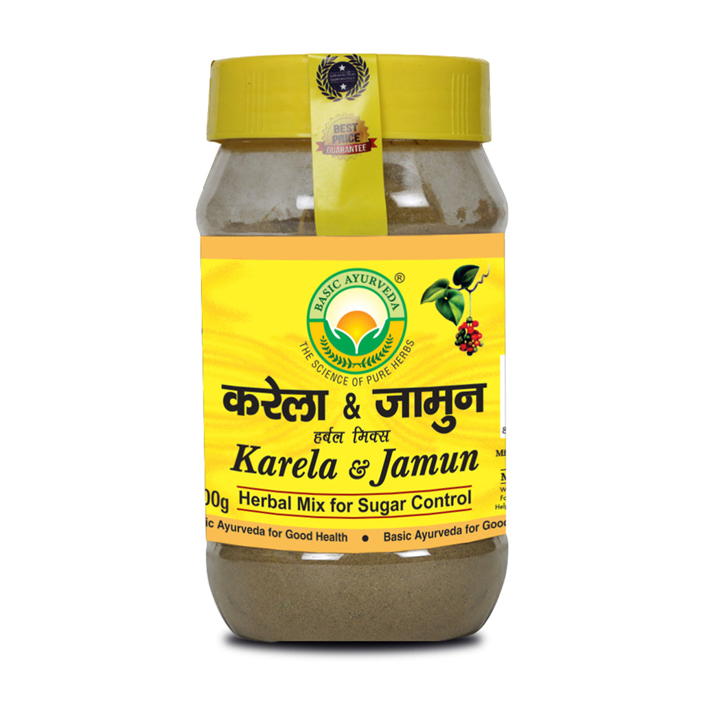 Basic Ayurveda Karela & Jamun Herbal Mix For Sugar Control Powder 200 Gram