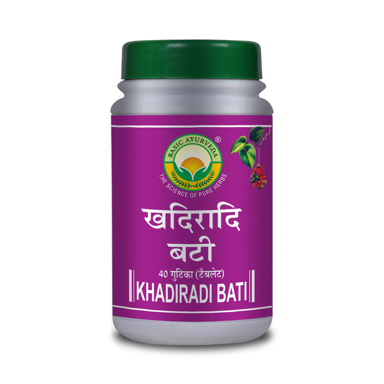 Basic Ayurveda Khadiradi Bati 40 Tablet
