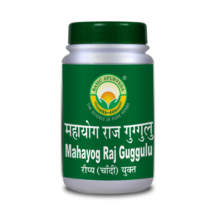 Basic Ayurveda Mahayog Raj Guggulu Ropya Chandi Yukt (30 Tablets)
