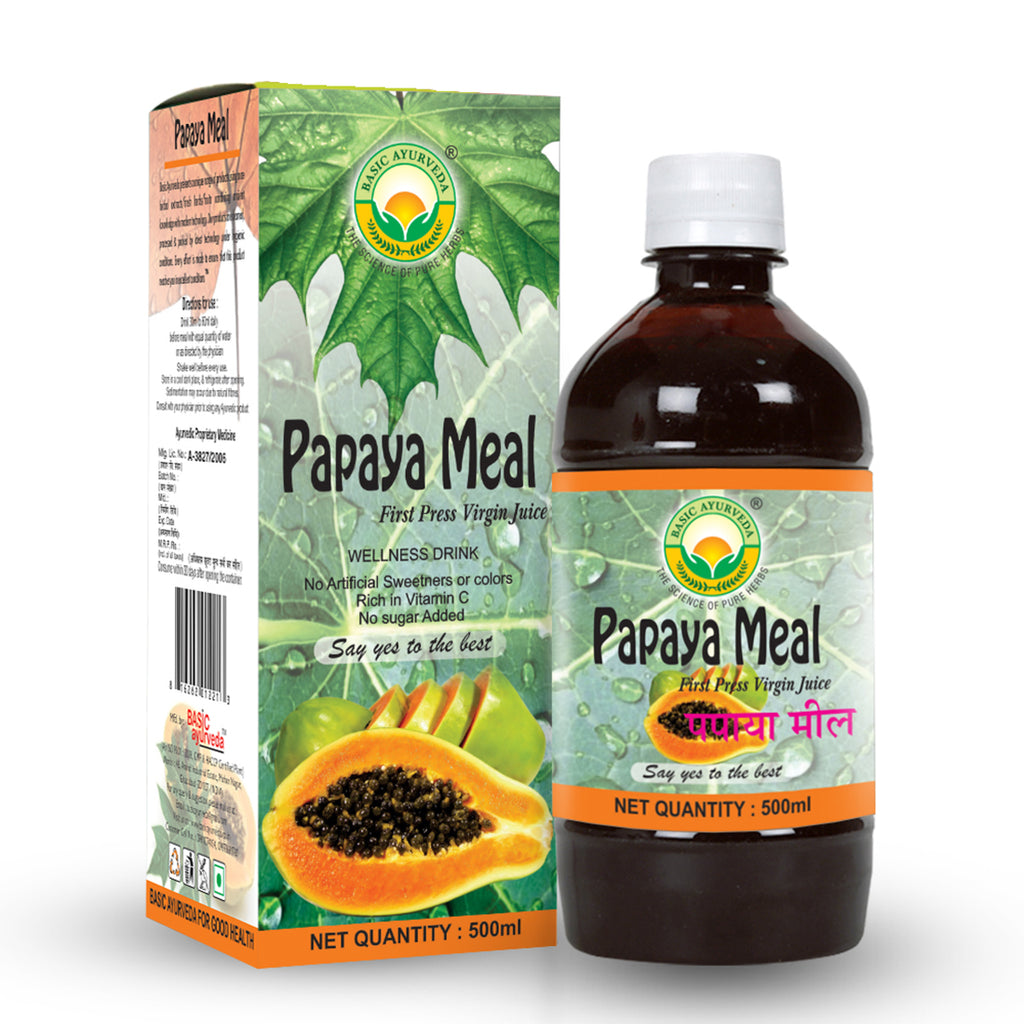 Basic Ayurveda Papaya Meal | 100% Organic Natural Herbal Juice | Promote Hair Growth | Good For Diabetic Patient | Lower Cholesterol Level | Boost Immunity | Helps In Weight Loss.