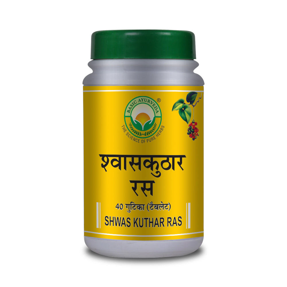 Swaskuthar Rasa Basic Ayurveda Shwas Kuthar Ras 40 Tablet
