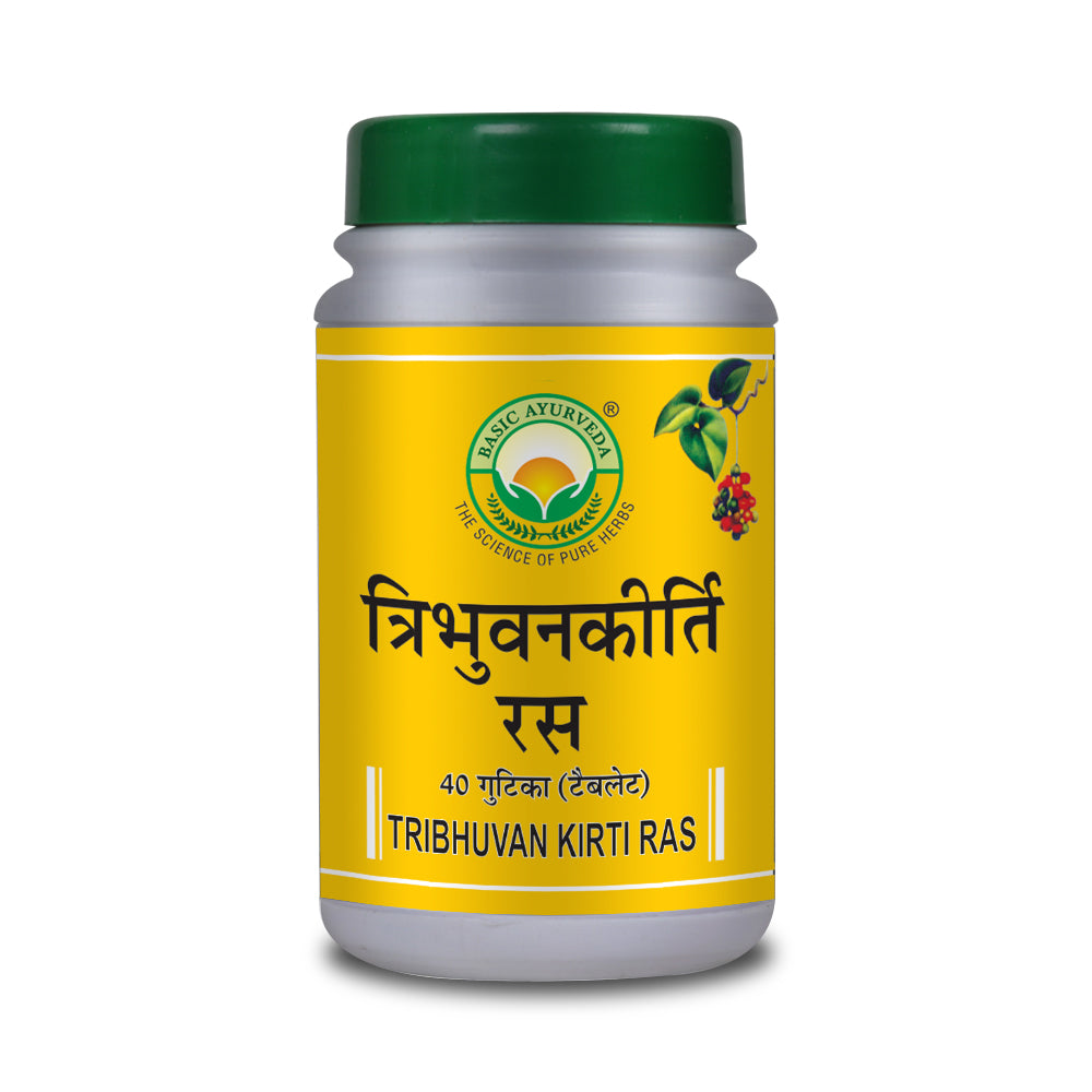 Basic Ayurveda Tribhuvan Kirti Ras 40 Tablet