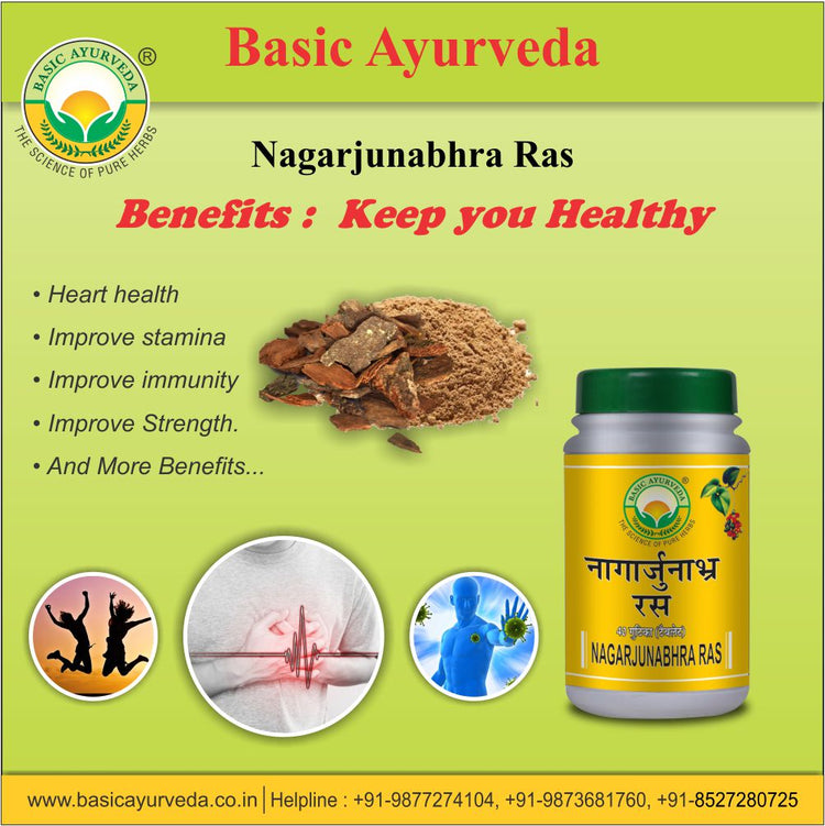 Basic Ayurveda Nagarjunabhra Ras 40 Tablet